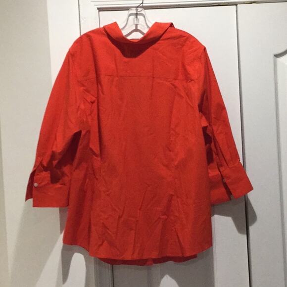 Talbots 22w cotton spandex blouse 3/4 sleeve nwt - Picture 6 of 8